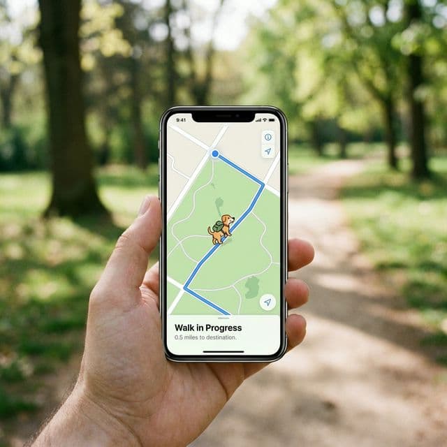 Mapa ilustrativo com rota de passeio